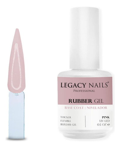 Legacy Nails Nivelador - Capa Base De Gel De Goma Profesiona