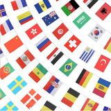 100 Banderas Copa Del Mundo Decoración De Fútbol