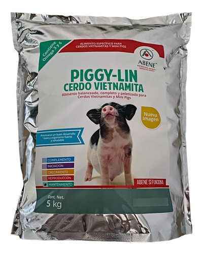 Abene Piggy Lin Alimento Cerdo Vietnamita Mantenimiento 5 Kg