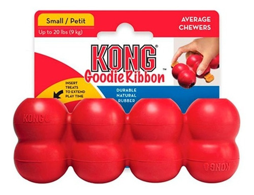 Kong Goodie Ribbon S Color Rojo