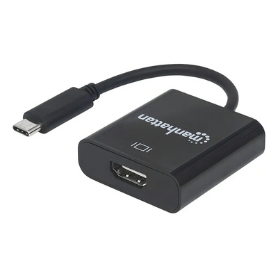 Adaptador Convertidor Manhattan USB Tipo C a HDMI 4K Negro | Envío gratis