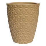 Vaso Polietileno Grande Coluna Diamante Para Plantas 50cm G Cor Bege