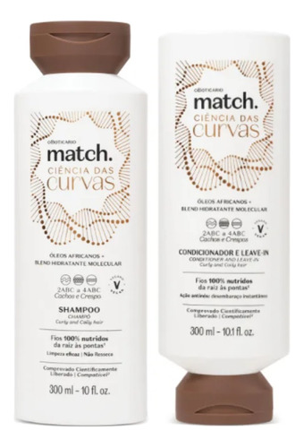 Kit Match Ciência Das Curvas Shampoo + Condicionador Cachos