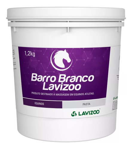 Barro Branco 1,2kg Gel Relaxante Muscular Cavalos Atletas