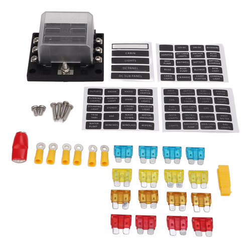 Portafusibles Universal, Caja De Fusibles Eléctricos, Bloque