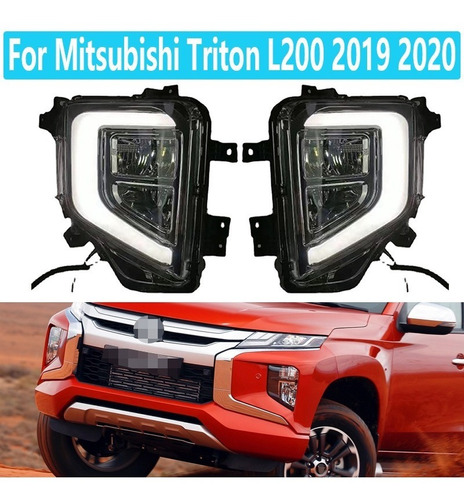  Neblinero Drl Full Led Mitsubishi L200 2019 - 2022, Stock!! Foto 2