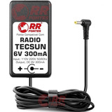 Fonte Carregador 6v Rádio Tecsun R911 R9012 R909 Am Fm Sw 