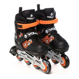 Patins Roller Ajustável Vollo Abec 5 Preto Tamanho 35 Ao 38