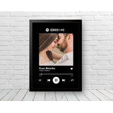 Quadro Spotify Personalizado Com Foto E Música Fundo Preto