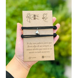 Pulseras De Pareja Con Iman De Corazon Con Dedicatoria