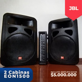 Sistema De Sonido 2 Cabinas Jbl Eon 1500+ Amplificador Usado