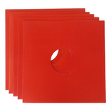 10 Capas Vermelhas C/ Furo Lp Disco Vinil 12 Pol Papel 300gr