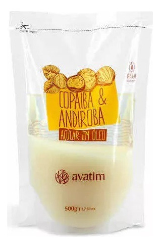 Avatim Refil Açúcar Em Óleo Copaíba & Andiroba 500g