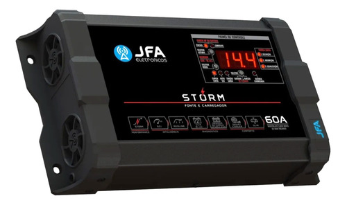 Carregador Bateria Jfa 60a Bivolt Storm Medidor Cca Fonte