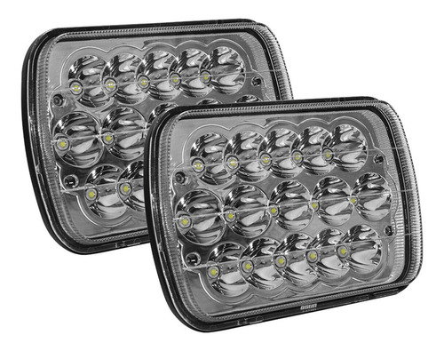 2 Faros Osun Led 7 Pulgadas Rectangular H654 Auto Camioneta