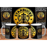 Taza - Tazón De Ceramica Starbucks Coffee Gold Logo Art 01