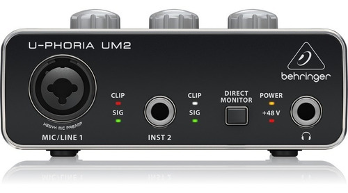 Behringer Um2 Interfaz Audio 2 In/ 2 Out 1 Mic Xenyx 48khz