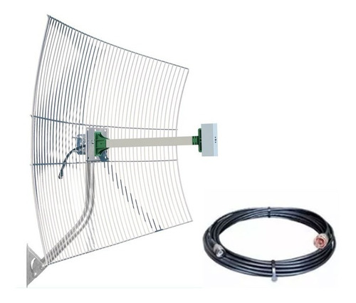 Cabo 15 Metros Para Amplimax + Antena Celular Rural 3g Exter