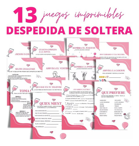 Kit Imprimible Juegos Despedida De Soltera