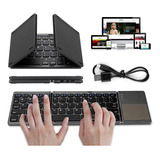 Mini Teclado Plegable Con Panel Táctil Bluetooth 3.0