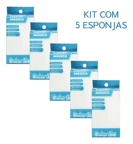 Kit 5x Esponja Mágica P/ Limpeza