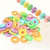 80 Pcs Discos De Encuadernacion Plastico Mix 28mm 10 Colores