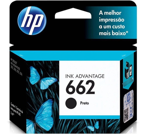 Cartucho Hp 662 Preto Original Impressora Hp 3516 1516 2646