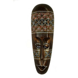Máscara Carranca Decoração Parede Indonésia Tribal - 50cm