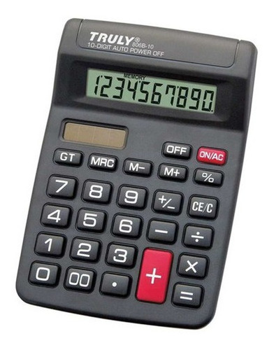 Calculadora De Mesa Trully 10dig.preta Mod.806b-10