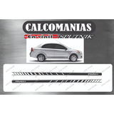 Calcomanias Chevrolet Aveo Laterales Franja Vinil 190x10cm