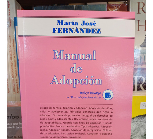 Manual De Adopción. María José Fernández. Ed. Estudio. 