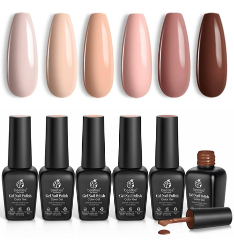 Beetles Gel Polish Kit - Juego De 6 Esmaltes De Gel Populare