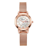 Reloj De Mujer De Moda Elegante De Metal+caja