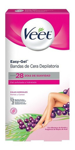 Veet Bandas Depilatorias Corporales Para Piel Normal 12u