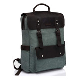 Vaschy Mochila De Cuero Vintage Para Hombre Mochila De Lona 