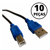 Kit 10 Peças Cabo Usb Impressora 1.5 Metro Atacado Revenda