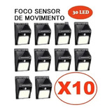 Packx10 Focos Solares Con Sensor De Movimiento Focos 30led