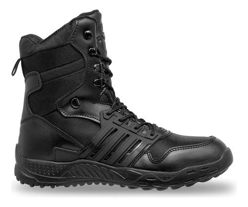 Bota Tactica Pma 710 Negra Con Casco Para Caballero