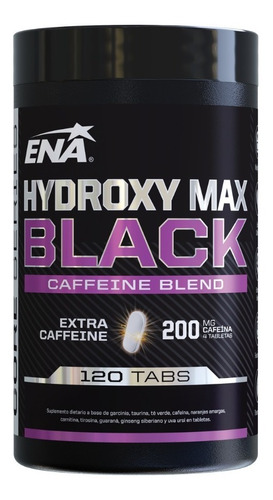 Hydroxy Max Black - Quemador Con Cafeína X120 Tabs Ena
