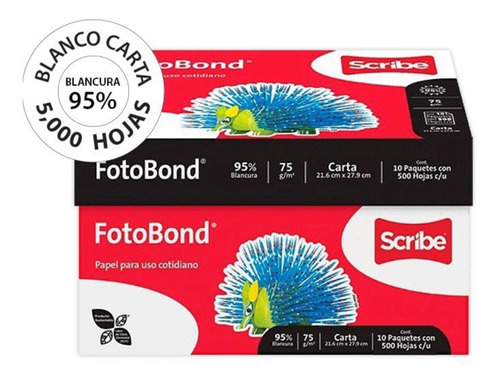 Caja Papel Bond Scribe Fotobond 5000 Hojas