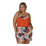 Conjunto Feminino Plus Size Regata Blusinha Shorts Grande G2