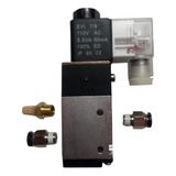 Electrovalvula Solenoide 3/2 Neumatica Conectores Completa