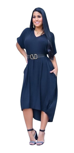 Vestido Feminino Mullet Plus Size Moda Verão Evangélica