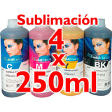 Kit 4 X 250ml De Tinta Inktec Sublimacion Epson Serie L 