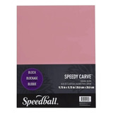 Goma De Grabado Linoleo Timbres Speedball 30x30 Cms Color Del Exterior Rosado