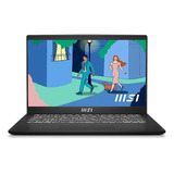 Notebook Msi Intel Core I5-1155g7 8gb 512gb 14  Win11 Black