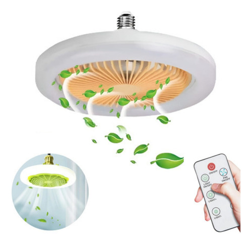 Lâmpada E Ventilador De Teto Led Ajustável Pequena E27 30w