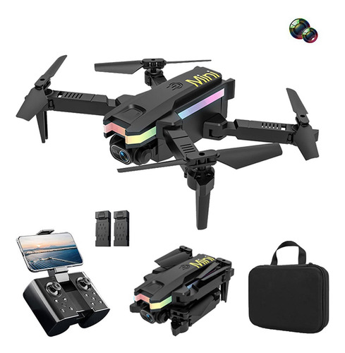 Xt8 Mini Drone Com Luz Led Da Câmera Voo Noturno 2 Baterias