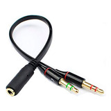 Cable Divisor De Audio 3.5mm A Audifono Microfono Pc Lite