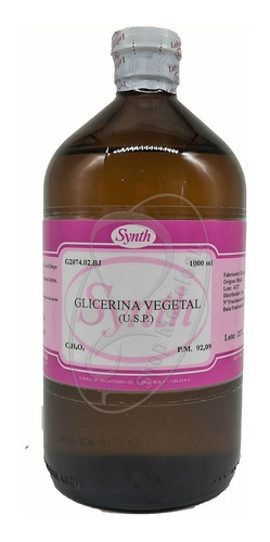 Glicerina Vegetal Usp Purissima 1 Litro Synth